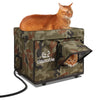 heated pet house outside portable green camo small