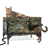 heated weatherproof portable cat shelter green camo large