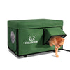 heated portable pet house weatherproof green medium