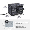 heated size cat house black camo small