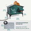 heated cat house outdoor large green pvc