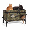 elevated cat house outdoor insulated large green camo