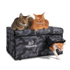 insulated cat house outside weatherproof black camo large