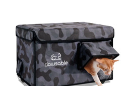 insulated weatherproof cat shelter medium black camo