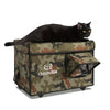 insulated outside cat house lift top green camo medium