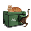 insulated waterproof cat house outside medium green