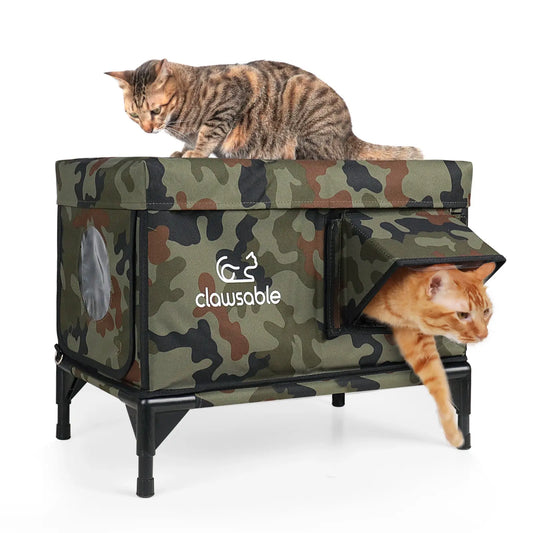 insulated waterproof pet house portable green camo medium