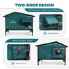 large premium cat house waterproof escape door green pvc