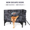 lift top elevated cat house medium black camo escape door