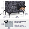 2-Door Lift-Top Elevated Heated Outdoor Cat House Medium