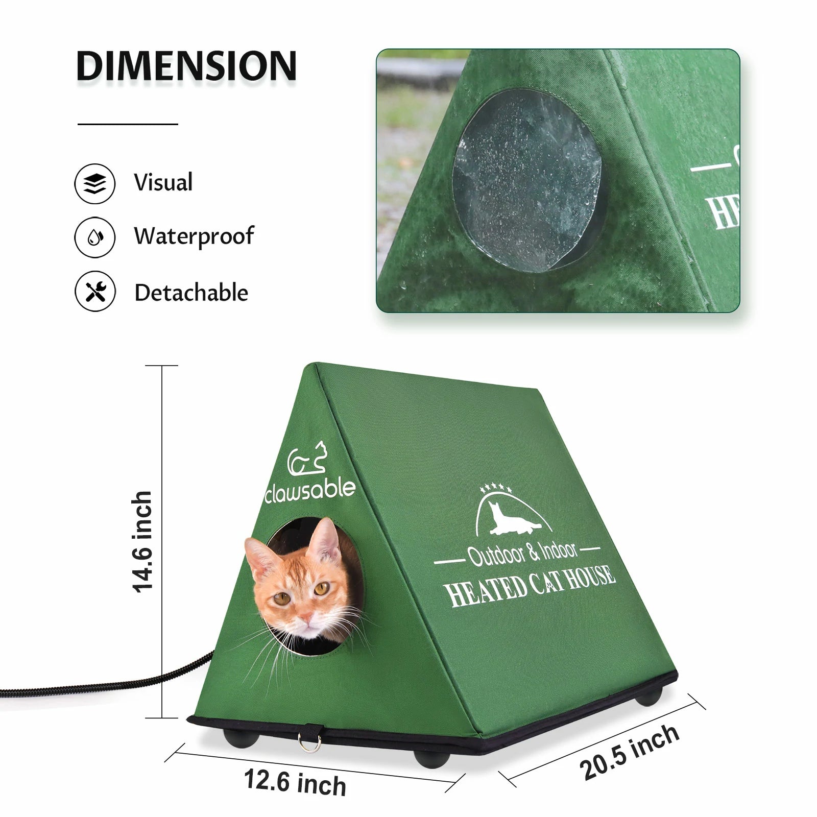 outdoor a shaped portable heated cat house dimension