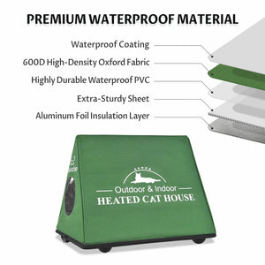 outdoor a shaped portable heated cat house material