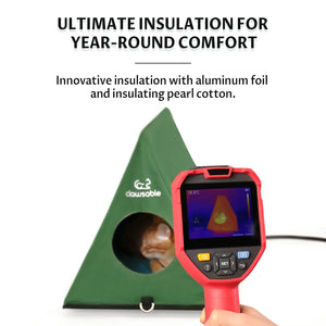 outdoor a shaped portable heated cat house optimal temperature control