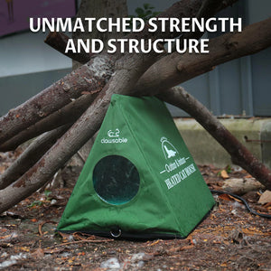 outdoor a shaped portable heated cat house resilient build