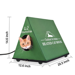 outdoor a shaped portable heated cat house size