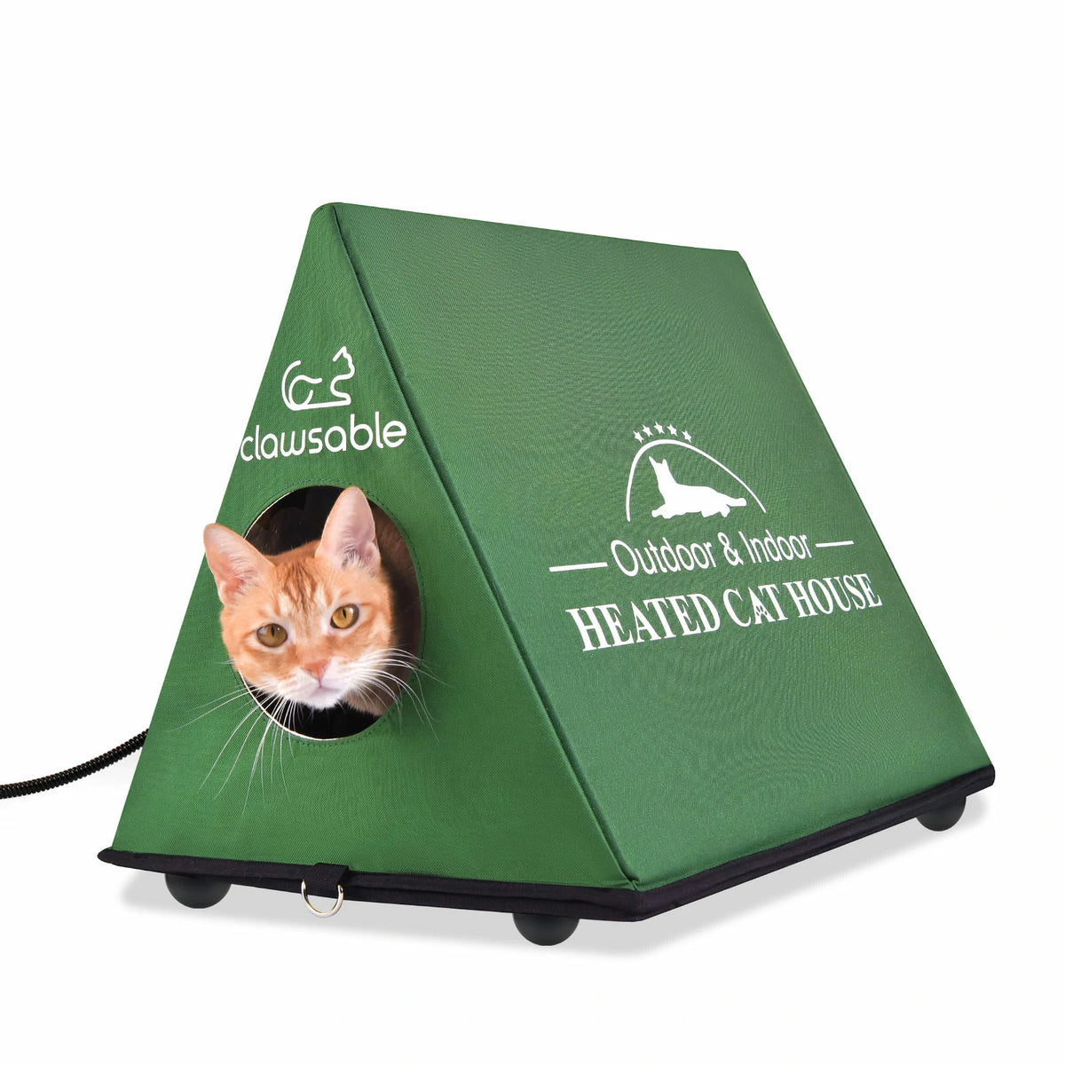 Outdoor A-Shaped Portable Heated Cat House – Clawsable