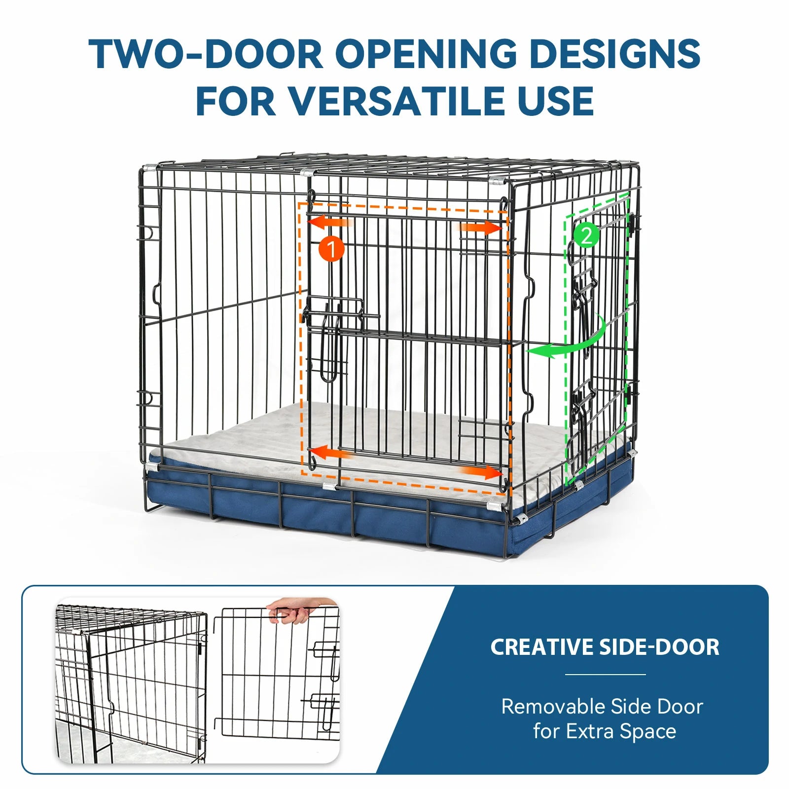 outdoor heated dog cage two door
