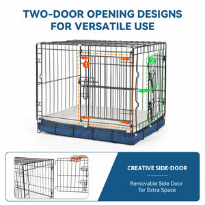 outdoor heated dog cage two door