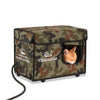 outdoor heatedgreen camouflage dual access cat house s