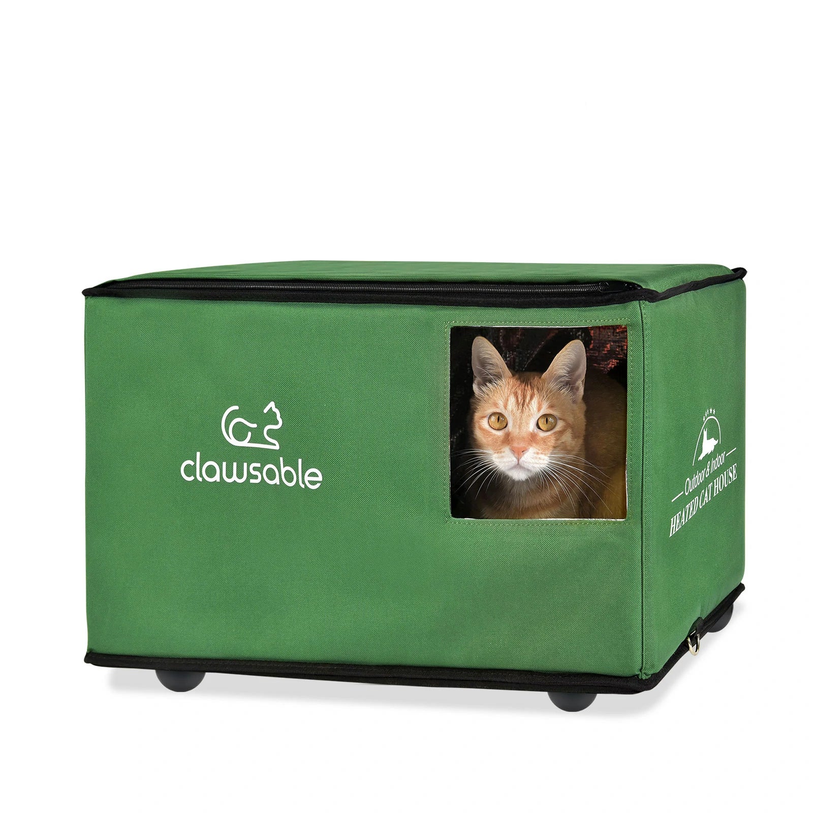 outdoor portable heated cat house medium
