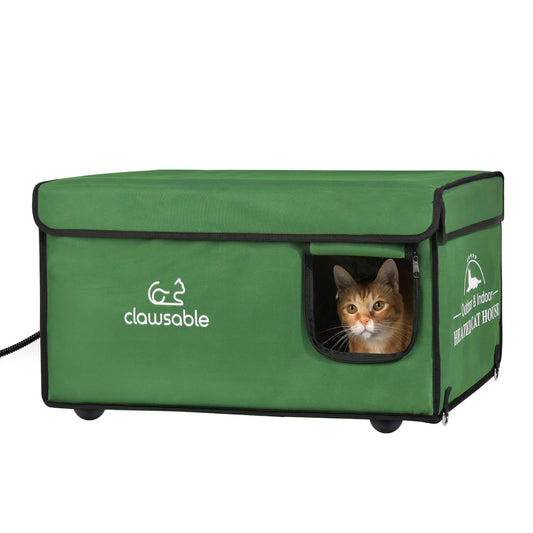 outdoor top openable heated cat house large