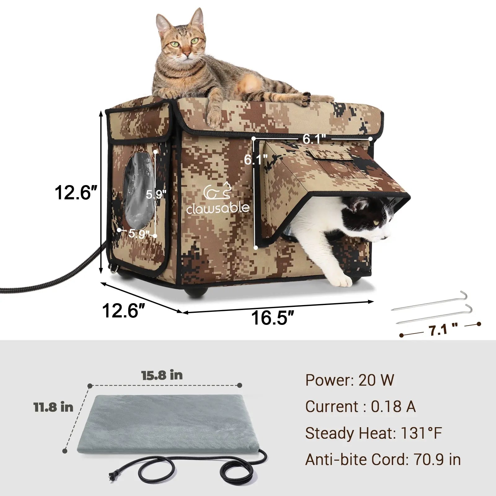 2025 Classic Box Heated Cat House – Small