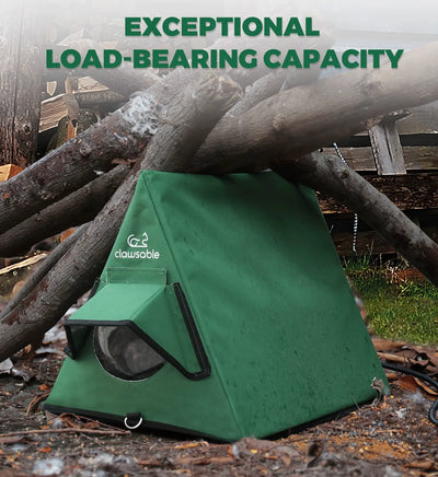 portable cat house a frame green load bearing