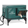 portable cat house elevated green pvc small