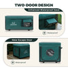 2-Door Portable Heated Outdoor Cat House Large