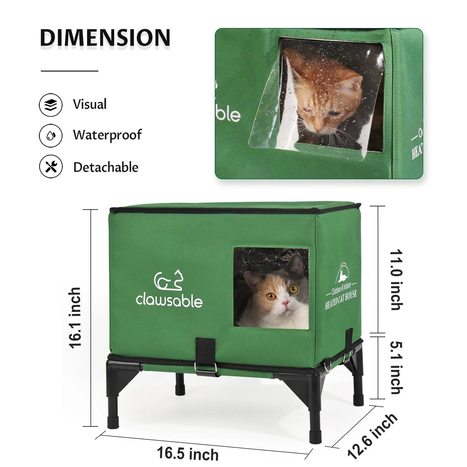 portable small green cat house size outdoor