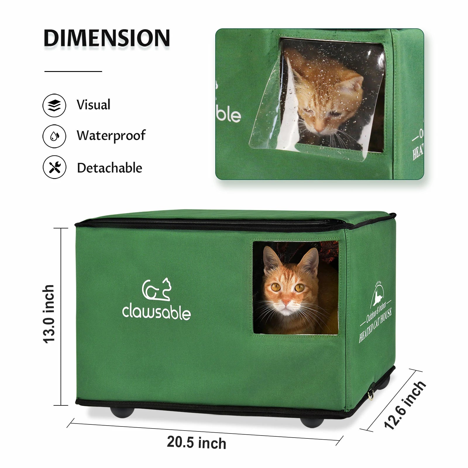 portable outdoor cat house s size