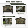 premium outdoor ready cat house two door green camo