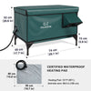 premium outdoor warm animal shelter green xl heated size