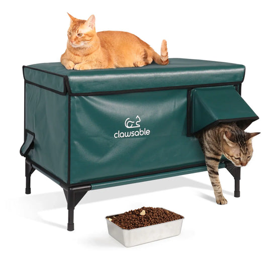 premium outdoor warm animal shelter green xl insulated display