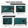 premium outdoor warm animal shelter green xl two door