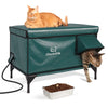 premium outdoor warm animal shelter green xl