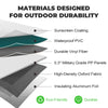 premium roof cat house green pvc material