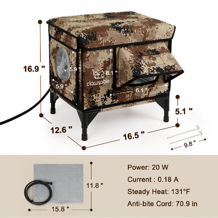 2025 Tall Classic Box Heated Cat House – Small