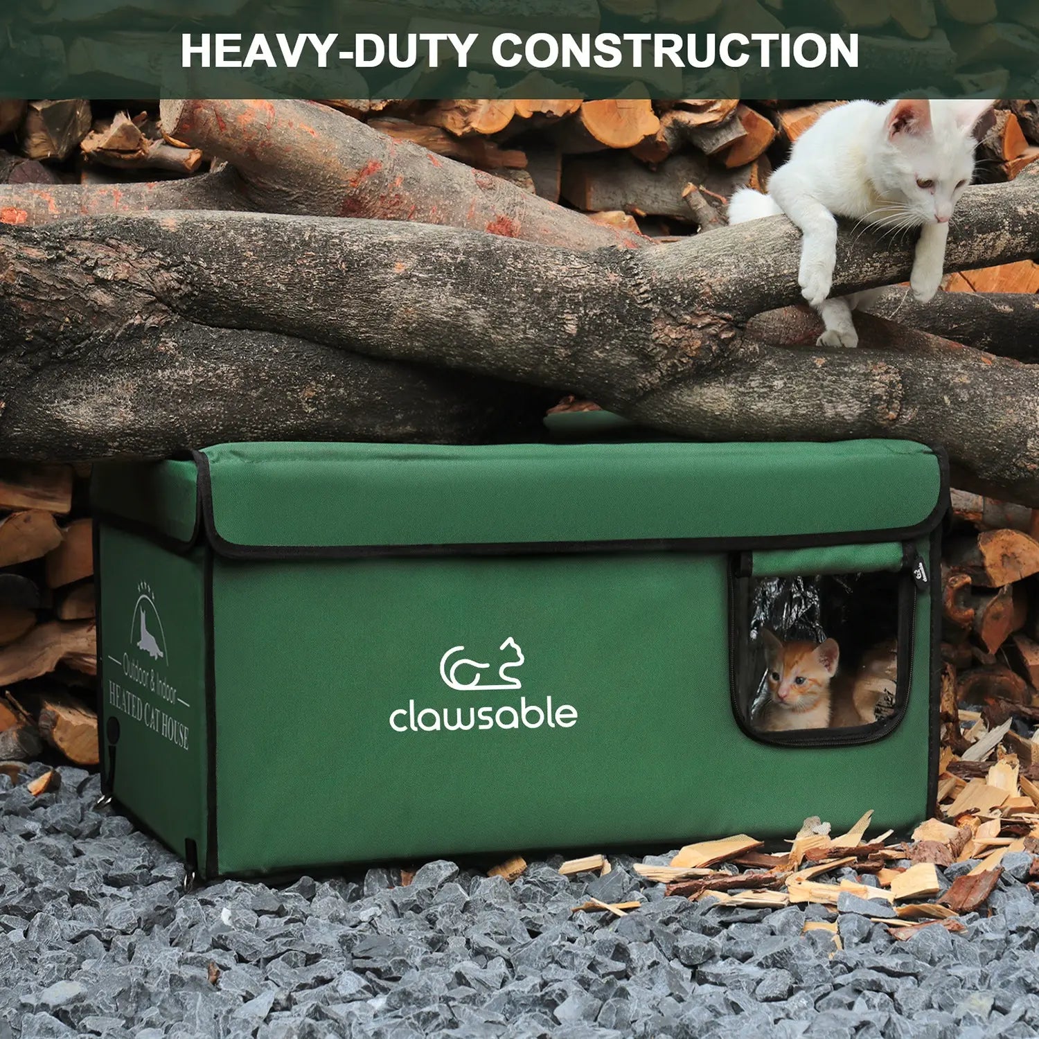 top openable heated cat house pressure resistants