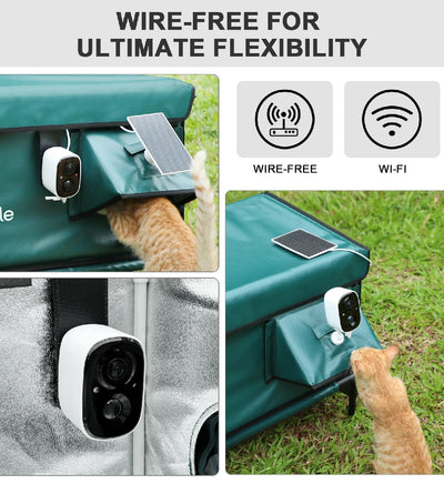 2025 Solar Wireless WiFi 2K Pet Camera